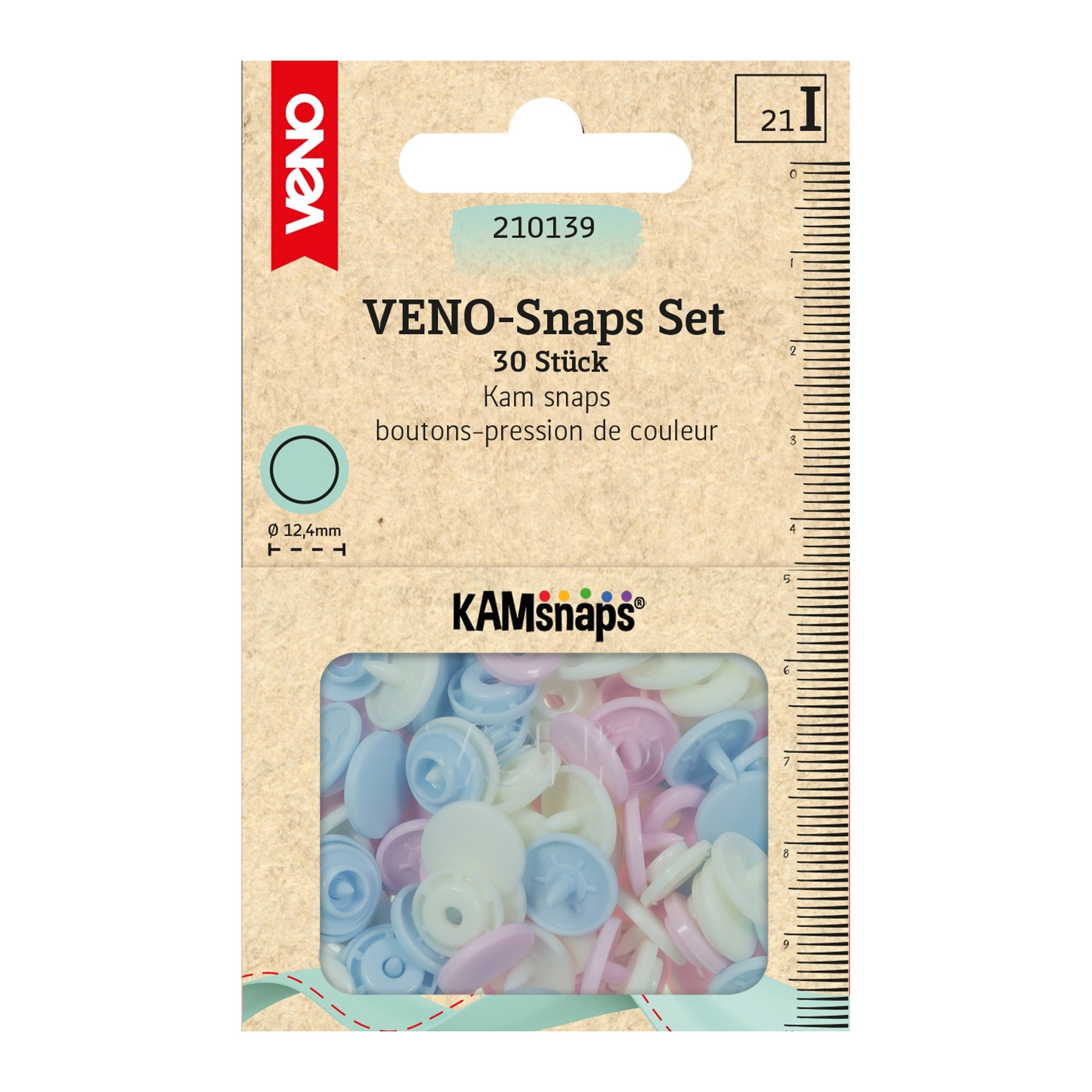 VENO Snaps 210139 – Druckknöpfe 12,4 mm für Nähprojekte